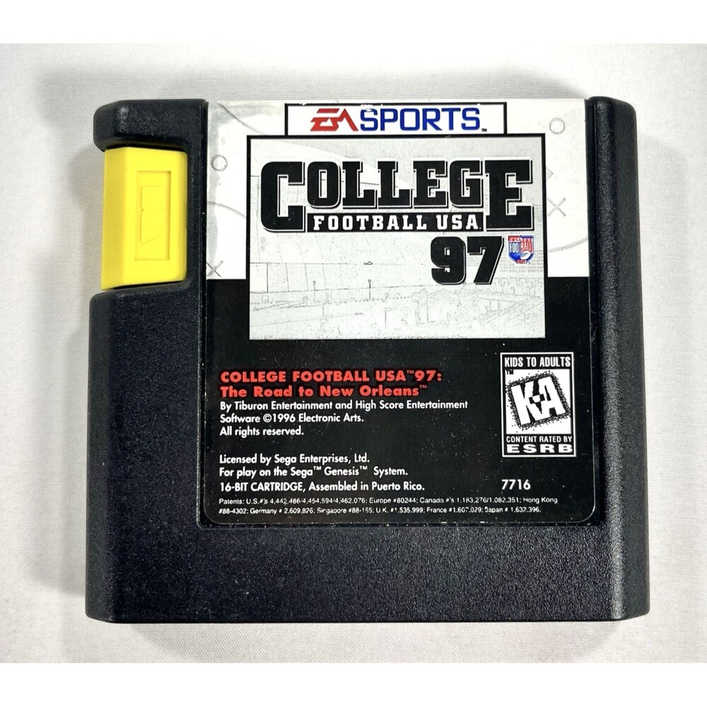 College Football USA 97 for Sega Genesis EA Sports Vintage Cartridge Only Tested